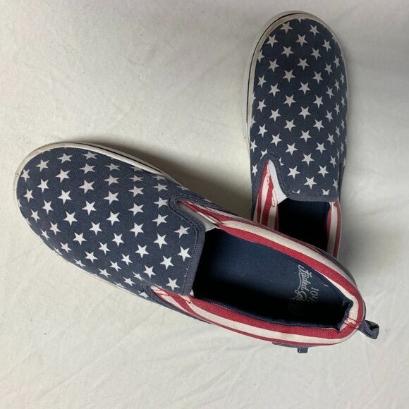 PATRIOTIC RED/WHITE/BLUE FADED GLORY BOAT SHOE – 10.5 - Picture 1 of 4